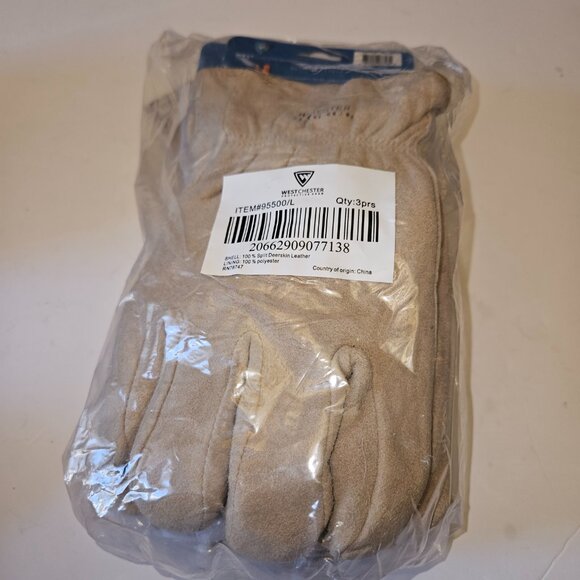 NEW 3-Pack Deal! West Chester Deerskin Leather Work Gloves - Large (L) - Picture 10 of 12